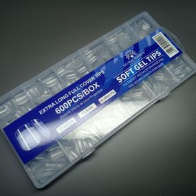 Гелеві міні-тіпси для нарощення 600шт (квадрат) у боксі