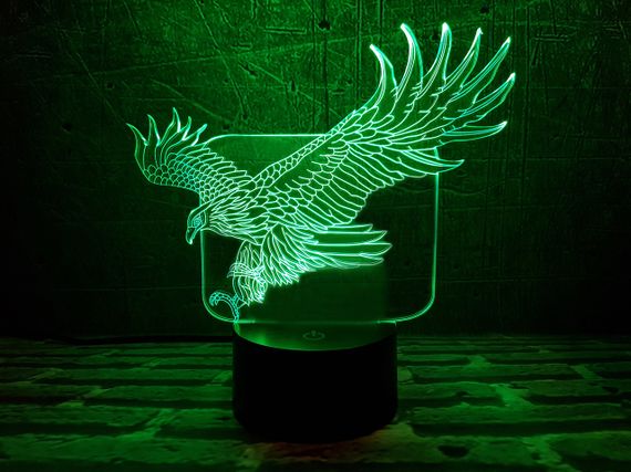 Змінна пластина для 3D ламп "Орел в польоті" 3DTOYSLAMP