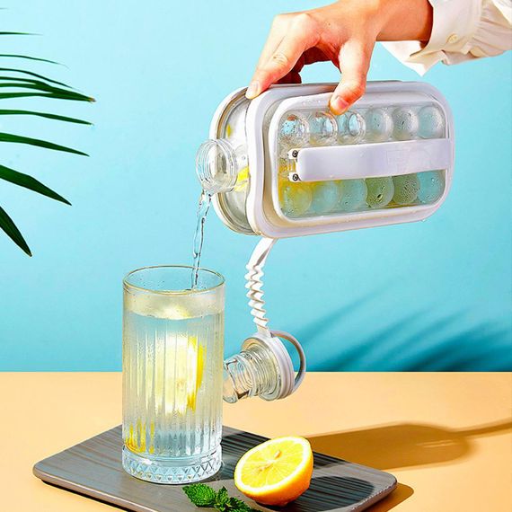 Силіконова форма для льоду на 17 кульок ICE CUBE TRAY / Пляшка переносна для круглого льоду | Зображення 2