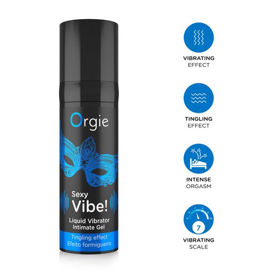 Жидкий вибратор Orgie Sexy Vibe! Liquid Vibrator, 15 мл, с эффектом мурашек | Зображення 2