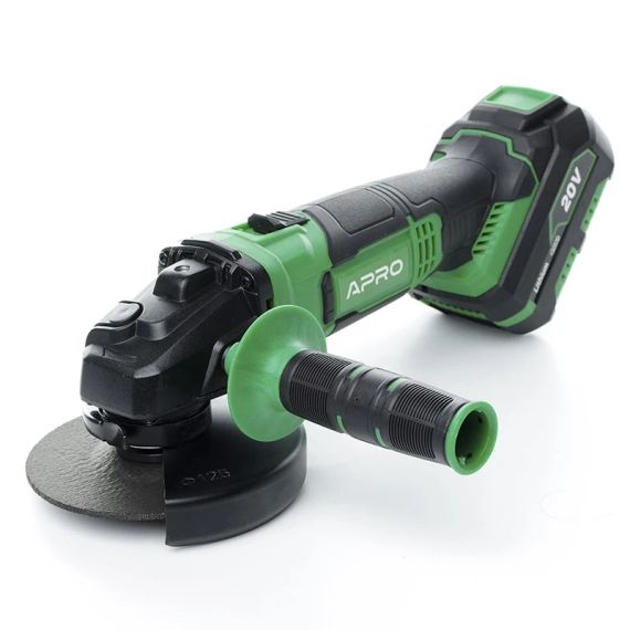 Кутошліфувальна машина (болгарка) APRO 20В, 125мм, 4А, 20AG, 1 АКБ, ЗП, кейс (арт.895100) | Зображення 1