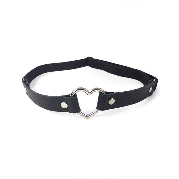 Гартер на ногу Серце з натуральної шкіри Art of Sex - Terri, Чорний, One Size, ONE SIZE | Зображення 1