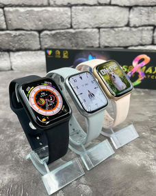 Смарт часы 8 серии Smart Watch GS8 Мах 45mm украинское меню с функцией звонка безрамочный дисплей Черный