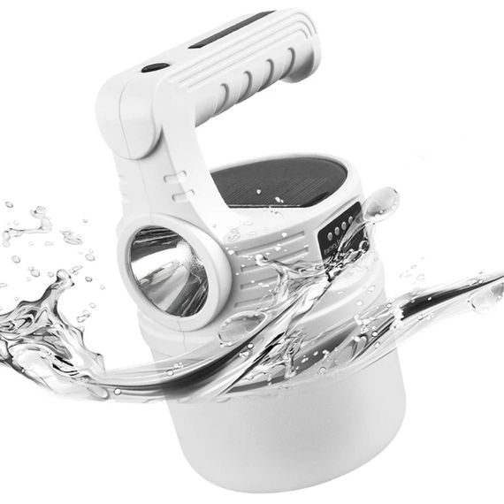 Кемпинговая USB лампа аккумуляторная 1200мАч, с солнечной панелью 24 LED, MX-518 / Переносной ручной фонарь | Зображення 2