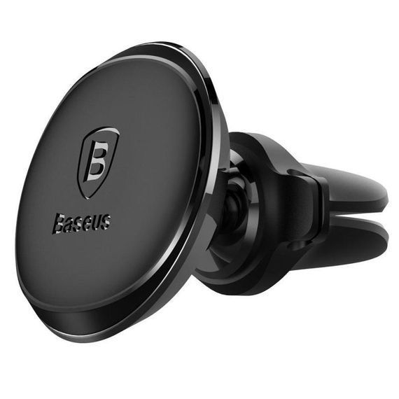 Автодержатель магнитный Baseus Magnetic Air Vent OS with cable clip (C40141201113-00) Black | Зображення 1
