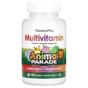 Вітаміни для дітей (Children's Multi-Vitamin), Nature's Plus, Animal Parade, асорті смаків, 180 тварин