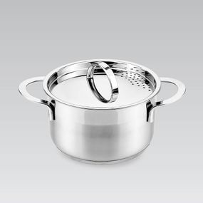 Каструля Maestro MR-3511-20, 3 л, 20 см, з нержавіючої сталі з кришкою, для всіх типів плит