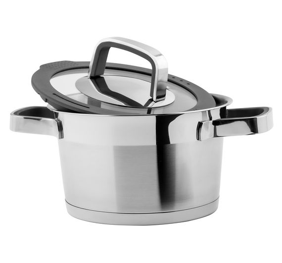 Кастрюля Vinzer Moderno 50071, 1.5 л, 16 см, из нержавеющей стали с крышкой, для всех типов плит | Зображення 1