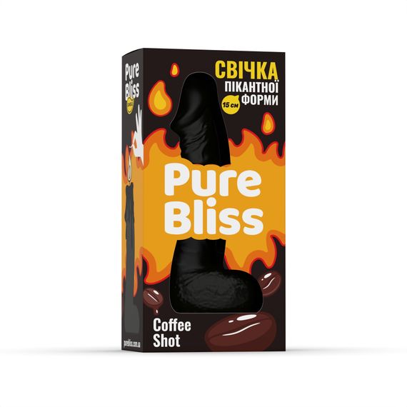 Свічка член Pure Bliss Coffee Shot Black, 15 см | Зображення 5