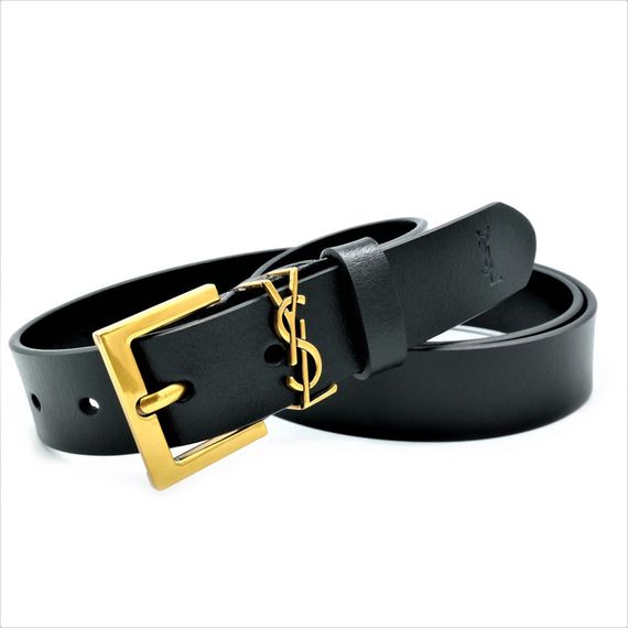 Жіночий шкіряний ремінь Yves Saint Laurent колір чорний brnd-28mm-tur-01 | Зображення 2