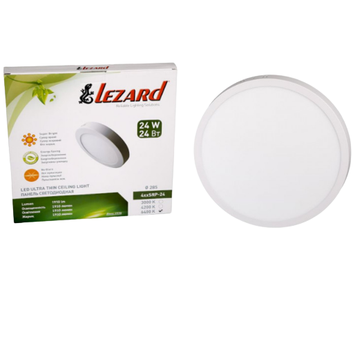 LED Світильник накладний круглий 24W 4200К 1910Lm 442SRP-24 Лезард | Зображення 2