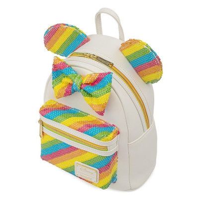 Рюкзак шкільний Loungefly Disney - Minnie Mouse Sequined Rainbow Mini Backpack (WDBK1659) | Зображення 1
