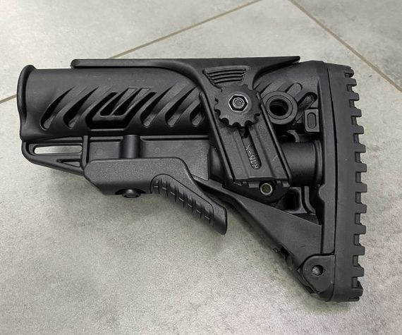 Приклад (база) FAB Defense GLR-16 CP с регулируемой щекой для AR15/M16. Цвет - Черный (MIL-SPEC, Com-SPEC) | Зображення 3