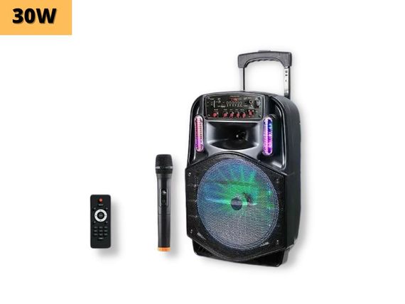 Портативна колонка XPRO CH8612 валіза 30Вт, USB, SD, FM радіо, Bluetooth, 1 мікрофон, ДК (MER-15644) | Зображення 1