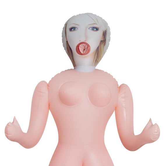 Секс-лялька з 3 отворами Crushious CRISTINA The Inflatable Nurse, бежева, 155 см Sex Aura | Зображення 4