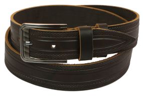 Ремень под джинсы Skipper коричневый 3,8 см