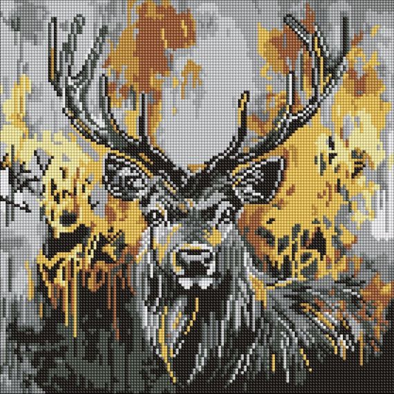 Алмазная мозаика "Золотой олень" ©art_selena_ua AMO8257, 40х40 см