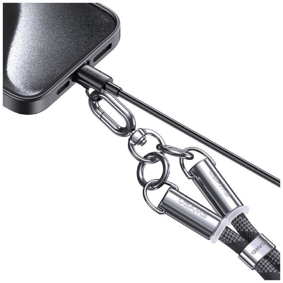 Дата кабель-шнурок Usams US-SJ746 Type-C to Lightning 30W (1.2m) Black | Зображення 4