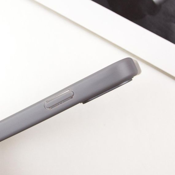 TPU чехол Transparent + Colour 1,5mm для Apple iPhone 14 (6.1") Grey | Зображення 3
