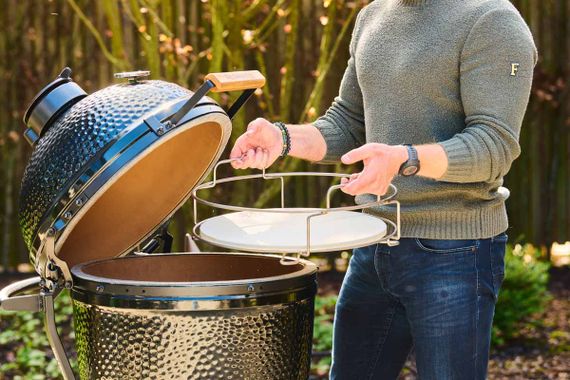 Відсікач жару із 2 половин у каркасі для Big Green Egg Large 136251 Код: 013863 | Зображення 2