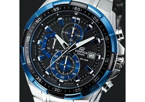 Сталеві чоловічі наручні годинники Casio оригінал Японія Edifice EFR-539D-1A2VUEF зі сталевим браслетом | Зображення 1