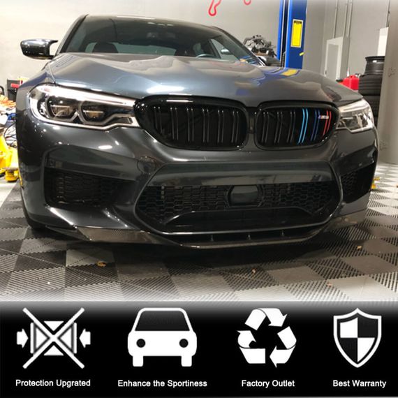 Накладка на передній бампер Lip V4 (для M5 F90 2017-2020, Карбон) для BMW 5 серія G30/31 рр | Зображення 2