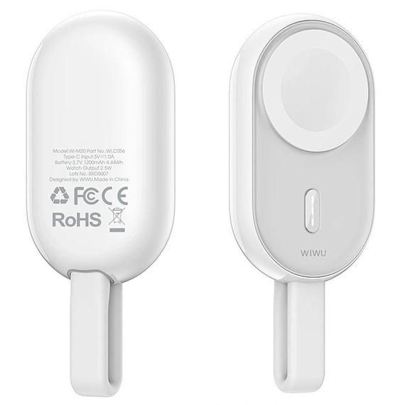 Портативний ЗП Power Bank WIWU Wi-M20 For Apple Watch 1200 mAh White | Зображення 1