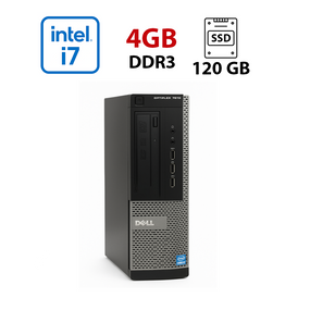 Комп'ютер Dell OptiPlex 7010 SFF / Intel Core i7-3770 (4 (8) ядра по 3,4 - 3,9 ГГц) / 4 ГБ DDR3 / 120 ГБ SSD / Intel HD Graphics 4000 / DVD-ROM б/в