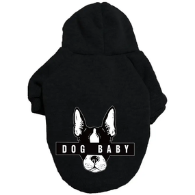 Толстовка для собак на флисе Dog baby черного цвета размер M