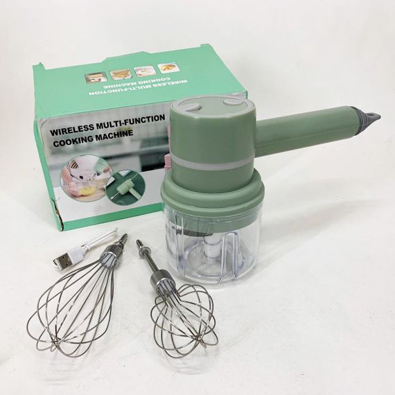 Ручний бездротовий міксер-подрібнювач 2 в 1. Колір: зелений TO-15 | Зображення 7