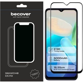 Стекло защитное BeCover Vivo Y02/Y02A Black (709275)