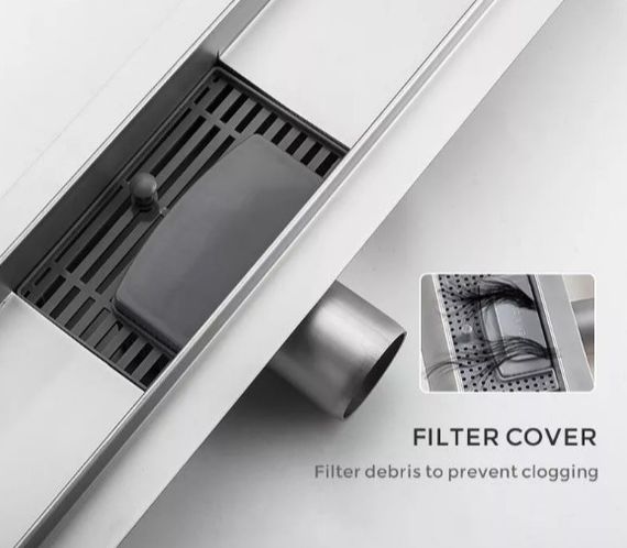 Душовий трап Gappo 70х800 мм, нержавіюча сталь G88007-3 | Зображення 3