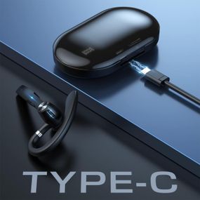 Беспроводные наушники с зарядным футляром 400mAh, 55 часов работы, со встроенным микрофоном для вождения