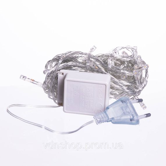 Новорічна гірлянда кімнатна нитка 10 м 120 LED чорний провід Жовтий W120LED10MBY | Зображення 4