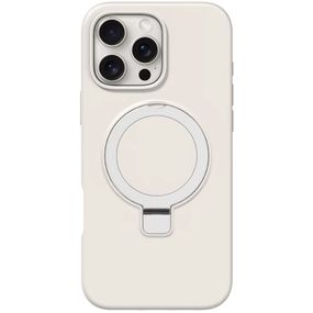 Чехол Silicone Case Full Protective NO LOGO with Ring для Apple iPhone 16 Pro (6.3") White