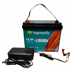 Аккумулятор Ingeosolly LiFePO4 12.8 В 100 Ач для ИБП + зарядка