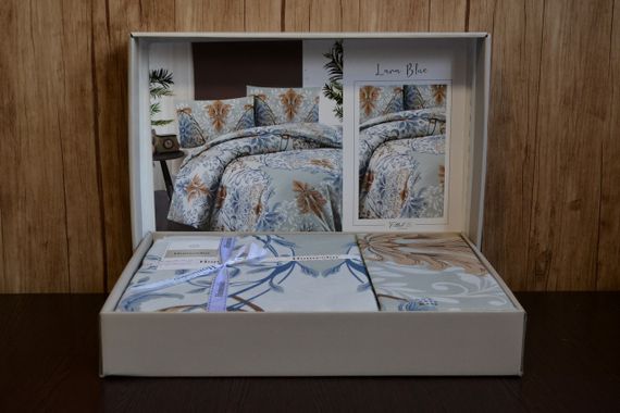 Постільна білизна First Choice Homesko Ranforse сімейний 160 х 220 см Lara Blue | Зображення 1