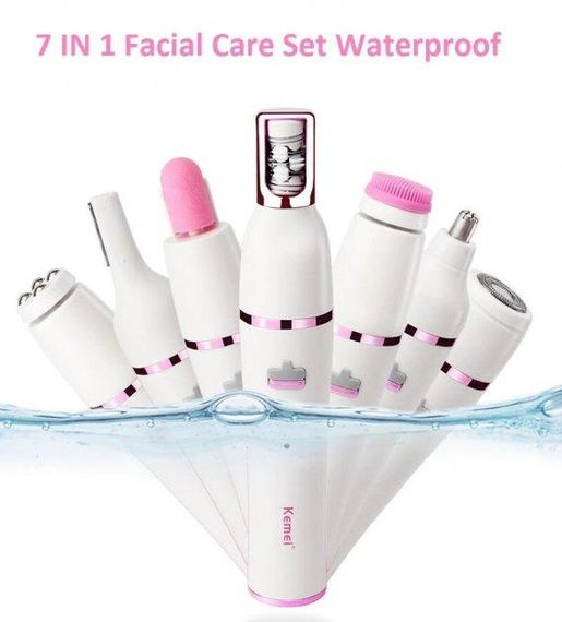 Женская электробритва эпилятор для лица бикини ног Kemei Km-2189 эпилятор с бритвенной насадкой