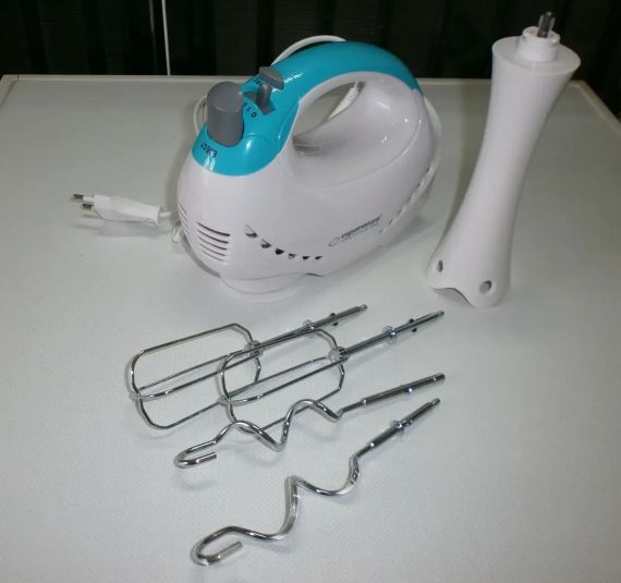 Миксер ручной Esperanza EKM010 Tiramisu, кухонный миксер 300 Вт, 5 скоростей, Turbo, насадка блендера | Зображення 6