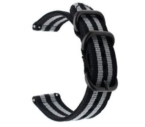 Нейлоновий ремінець Primo Traveller для годинника Xiaomi Huami Amazfit SportWatch 2 / Amazfit Stratos - Black&Grey