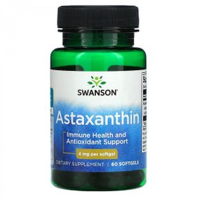 Астаксантін Swanson Astaxanthin 4 mg 60 Caps