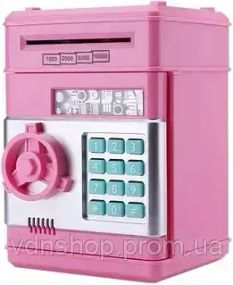Розовый Электронная копилка-сейф с кодовым замком