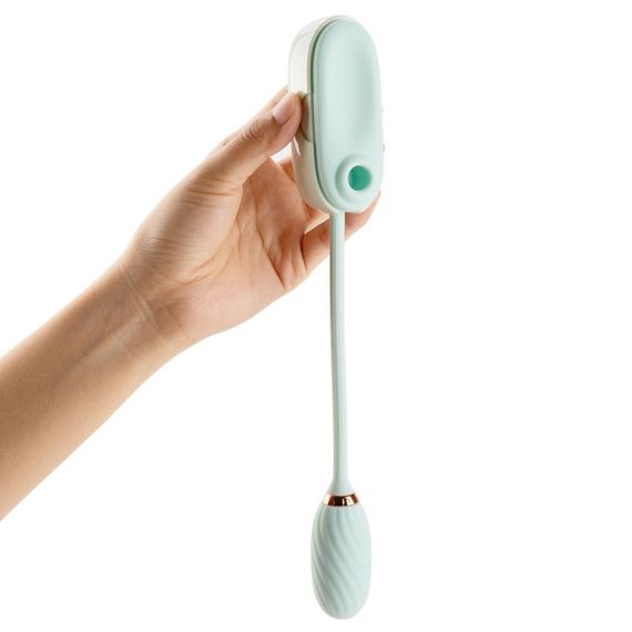 Вакуумний кліторальний стимулятор Otouch Louis Vibrate Teal з віброяйцем, у кейсі Sex Aura | Зображення 3