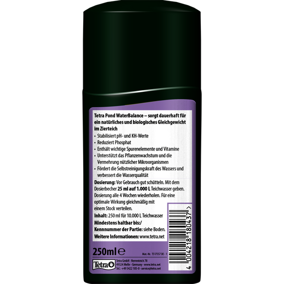 Засіб Tetra Pond WaterBalance для ставка для стабілізації показників води 250 мл на 10000 л | Зображення 1
