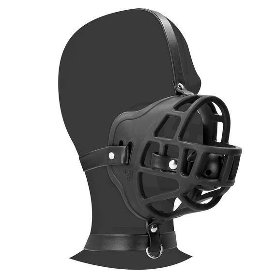 Маска-намордник с кляпом - Ouch! Xtreme Muzzle with Removable Ball Gag Sex Aura | Зображення 1