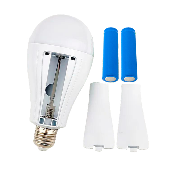 Светодиодная LED лампа с аккумулятором P921, 20W, E27, 2x18650 | Зображення 2