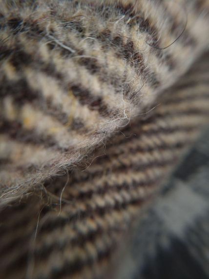 Плед-покрывало клетчастый, бежевый / шотландский стиль / 140 х 200 см / 50% шерсти | Зображення 4