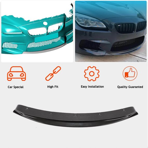 Накладка на передній бампер Lip V2 (для M6, Карбон) для BMW 6 F12/F13/F06 2011-2018 рр | Зображення 1