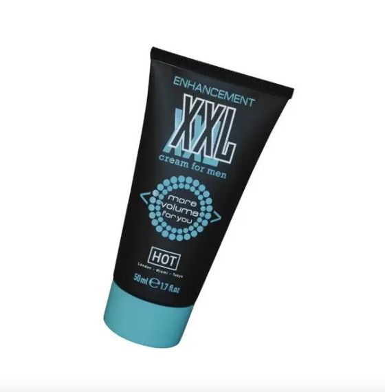 Крем ерекційний плюс збільшення об'єму HOT XXL Enhancement Cream for men 50 мл sexstyle