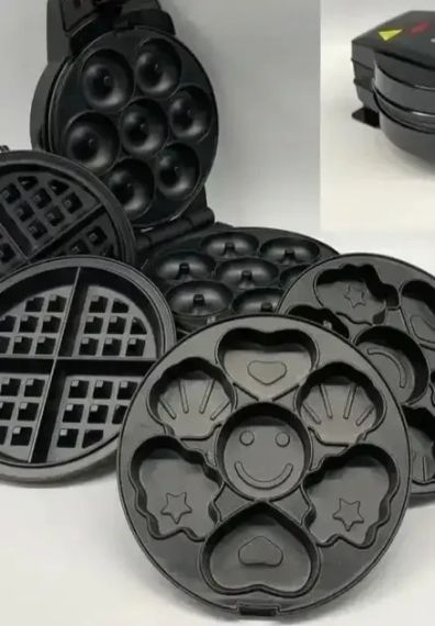УЦЕНКА! Вафельница аппарат для пончиков Rainberg RB-2275 3в1 1800 Вт (Нет одной насадки 3186) | Зображення 2